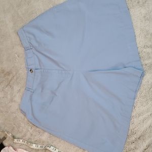 C.B. CASUAL Women's Light Blue 3-Pocket Hi-Waist Walking Shorts-EUC-Sz 16
